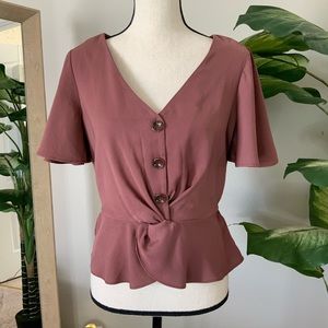 Maroon dressy top